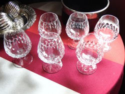 Konyakos kristály pohár készlet 