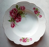Régi Zsolnay rózsás fali tányér