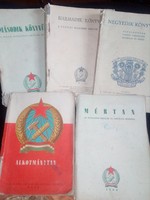 1948-50 Falusi Általános Iskolai könyvek 5 db