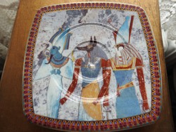 Egyiptom tányér pár mitológiai mintával