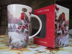 Finch? Tea mug-cup + decorative box as a gift