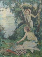 Illencz Lipót (1882-1950): Lányok a vízparton