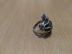 Ezüst gyűrű teknős mintàval