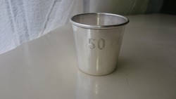 Ezüst 925 ös kis pohár "50." születésnapra, évfordulóra 