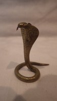 Réz kobra kígyó szobor