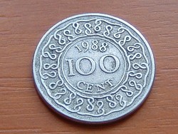 SURINAME 100 CENT 1988 S+V