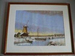 Yvette Mannee Dutch painting boats and harbors series / 10.