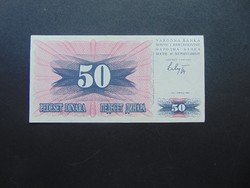 50 dinár 1992 Bosznia Hercegovina Hajtatlan