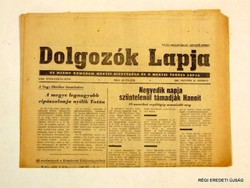 1967 október 28  /  DOLGOZÓK LAPJA  /  SZÜLETÉSNAPRA RÉGI EREDETI ÚJSÁG Szs.:  4491