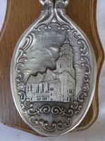 Metal - decorative spoon - 2015. Year-numbered pewter spoon, in hardwood frame, 23 x 12 cm - German