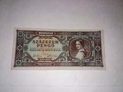 Százezer Pengő 1945-ös , ropogós  bankjegy !!
