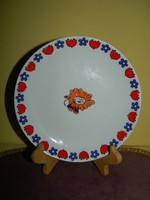 Hollóházi oroszlános gyermek tányér.