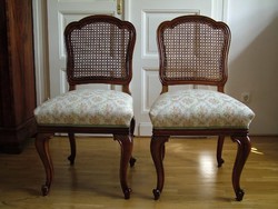 Neobarokk nádfonatos székek - 2 db