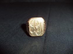   "01GY"  14k 7,4gr arany férfi pecsétgyűrű