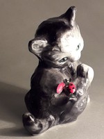 Goebel porcelán cica katicával a hátán  Ritka