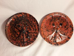 Retro  - Faun - ördög Tófej különleges kerámia fali dísz tányér 2 db csak Boomby részére