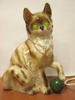 Cica macska porcelán lámpa
