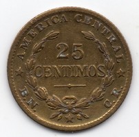 Costa Rica 25 sárgaréz centimos, 1946