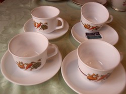 Francia arcopal teás csésze ritka 4 darab