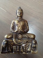 Régi réz vagy bronz Buddha szobor