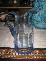 Vizes  kancsó , csiszolt aljú szakított ,  üveg , 14 x 26 cm   kb  2l