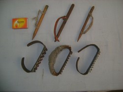 Régi, kukorica morzsoláshoz használt paraszti eszköz - hat darab