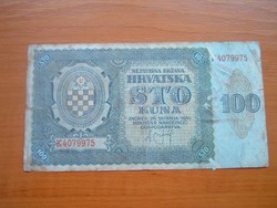 HORVÁTORSZÁG 100 KUNA 1941 K407...