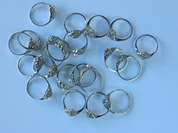 Új ezüst gyűrűk 21db egyben!!!