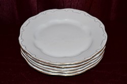 5 db Zsolnay aranytollazott lapos tányér