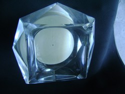 Kosta&Boda Sommerso technológíával  kristályüvegből készült hamutálca vagy dísztárgy 1370 g