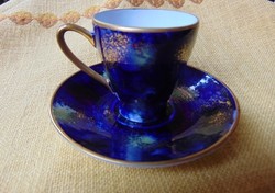 Cobalt kék porcelán kávés csésze + alj   /  1719