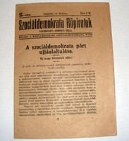 Szociáldemokrata Röpiratok 2. sz. [1919] Szerk.: Somogyi Béla, RITKA