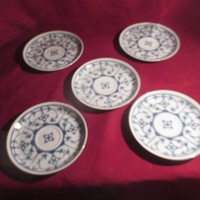 KI25 5 db  kék fehér porcelán alátét  tányér  Bavaria Winterling 14 cm 
