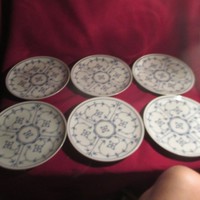 KI25 6 db  kék fehér porcelán süteményes tányér  Bavaria Winterling
