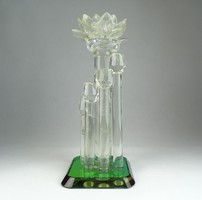0S127 Virág alakú üveg asztali dísz