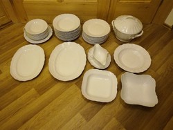 12 személyes Fehér Herendi porcelán étkészlet