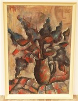 Angyalföldi Szabó Zoltán (1929-2014) Csendélet c. képcsarnokos festménye 106x76cm EREDETI GARANCIA
