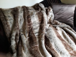 Ocelot mintás puha szőrme takaró, ágytakaró