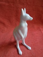 Jelzetlen fehér hollóházi porcelán kenguru