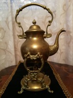 Hattyú fogantyús Bécsi barokk spirituszos teafőző