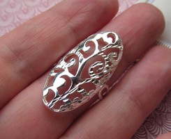 Ezüst gyűrű áttört vésett mintával - mutatós darab - új ékszer