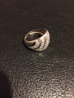 925 silver ring, with many small stones, size 52, marked (féd)