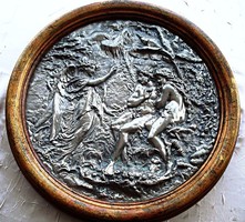 Expulsion from tomato - silver-plated wall plaque - milton shield