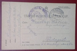 I. Világháború - 1916 - 16.h.gy.e. 12. század - Kudlák István hadapród - tábori posta