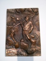 KINCSES MÁRIA bronz falikép eladó.