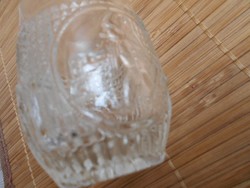 Retro üveg  gyermek pohár törpés motívummal