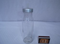 Olajos - ecetes adagolós üveg 20 x 5 cm teteje fém.