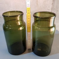 "3/4 L"-es halványzöld befőttes, dunsztos üveg 2 db (398)