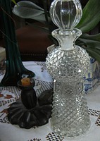 ​Oberglas Austria decanter bütykös üveg  palack butella  likőrös kínáló