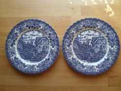 2 db Merrie Olde England angol porcelán kistányér süteményes tányér